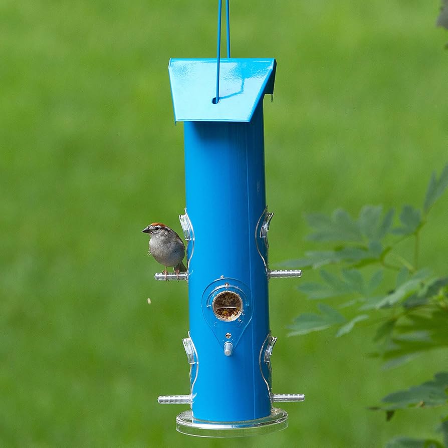 Amazon.com : Perky-Pet 391 Blue Metal Tube Wild Bird Feeder